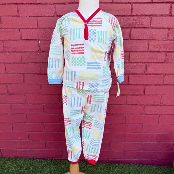 Carter's Other - Vtg‎ 80s Carters Outfit 100% Cotton Long Sleeve Pants Set Abstract